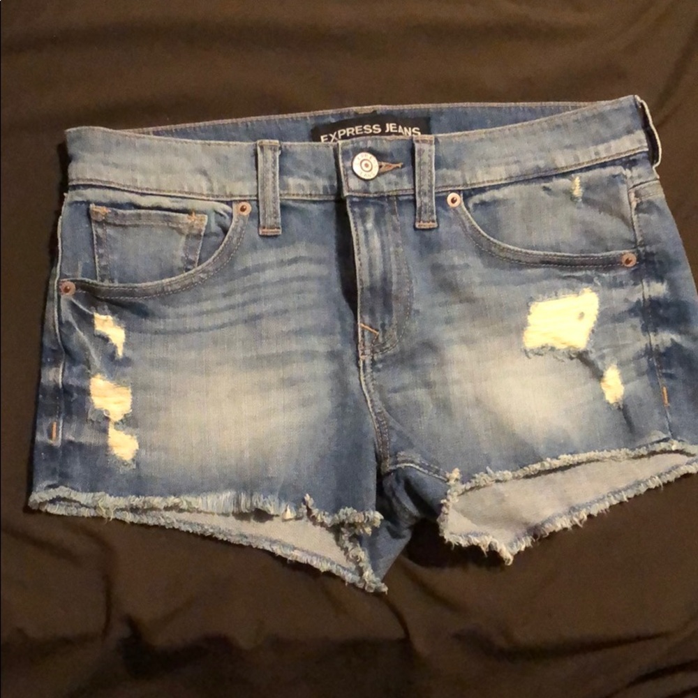 Express denim shorts